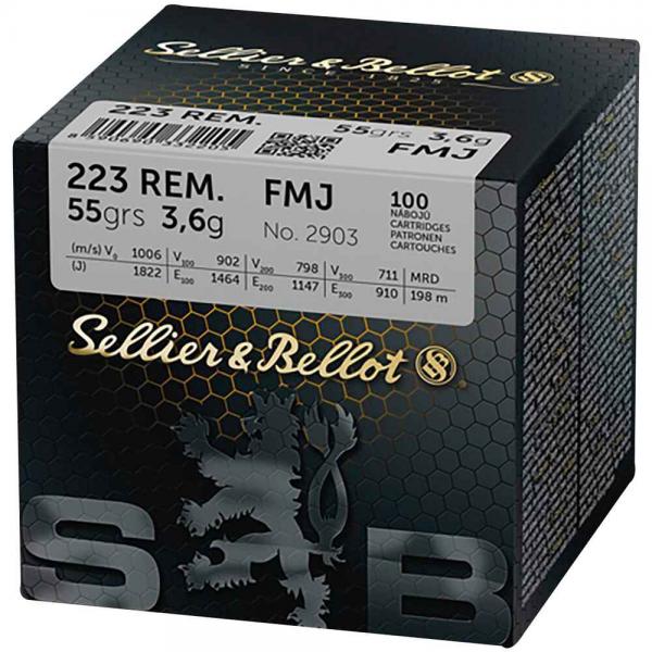 .223 Rem 55 gr FMJ von Sellier & Bellot